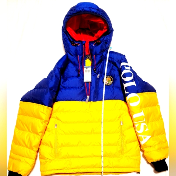 Polo Ralph Lauren USA Down 1/4 Zip Pullover Puffer Jacket Men’s Sz Small NWT - Picture 3 of 9